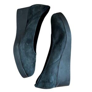 Arche black suede wedge ballet slip on size EU 38 or US 7